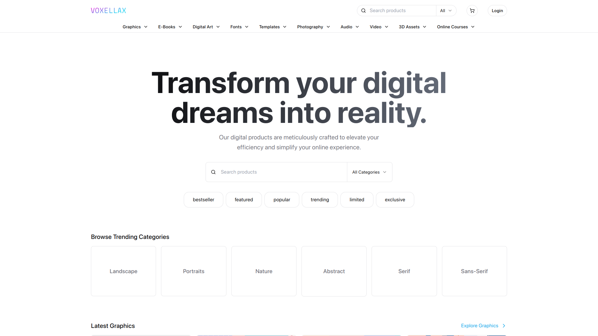 Voxellax: A Comprehensive E-commerce Platform for Digital Products